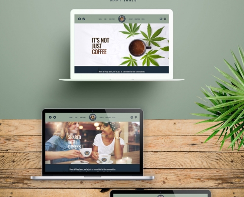 Mary-Jane's Coffee website preview visuals